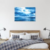 Florida Keys Deep Blue Ocean Cloudy Sky Scene Leinwanddruck (Insitu (Schlafzimmer))