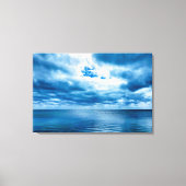 Florida Keys Deep Blue Ocean Cloudy Sky Scene Leinwanddruck (Vorderseite)