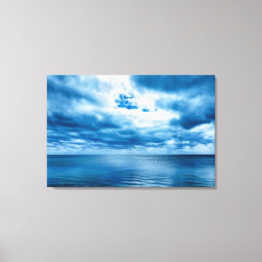 Florida Keys Deep Blue Ocean Cloudy Sky Scene Leinwanddruck (Vorderseite)