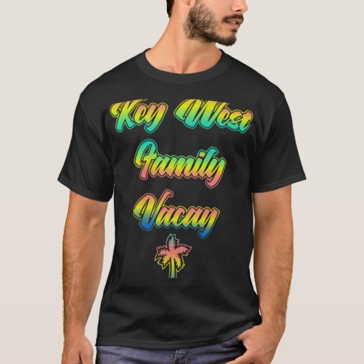 Florida Keys Family Vacation Sunset Palm Tree in T-Shirt (Vorderseite)
