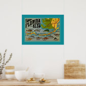 Florida Keys Fische Poster (Küche)