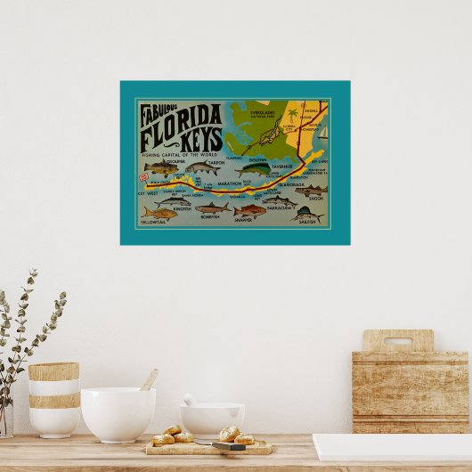 Florida Keys Fish Poster (Küche)