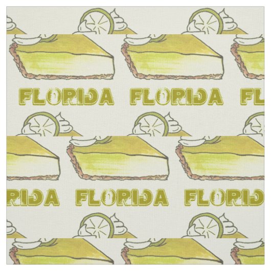 FLORIDA Keys FL Key Limon Keylime Pie Slice Feinsc Stoff (Muster)