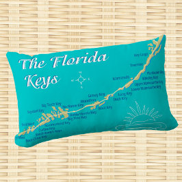 Florida Keys Karte der Inseln Lendenkissen