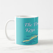 Florida Keys Karte mit Inselnamen Kaffeetasse (Links)