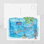 Florida Keys Key West Marathon Key Largo Postkarte (Vorne/Hinten)