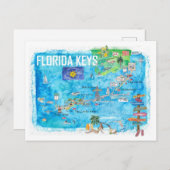 Florida Keys Key West Marathon Key Largo Postkarte (Vorne/Hinten)