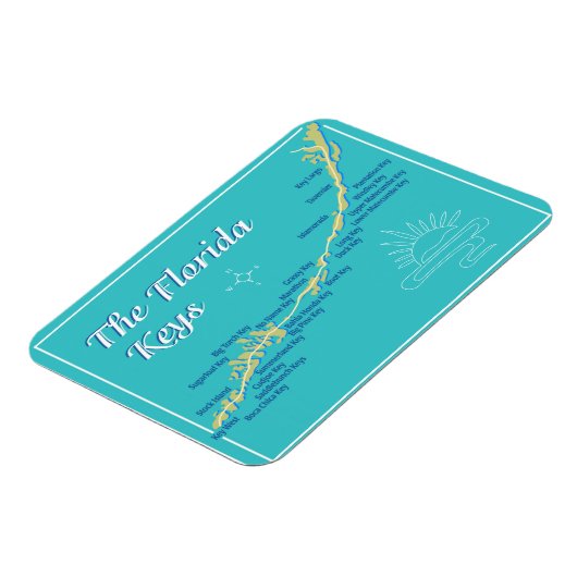 Florida Keys Map Magnet (Linke Seite)