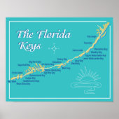 Florida Keys Map Poster (Vorne)
