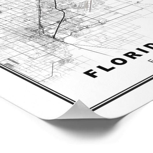 Florida Keys Map Poster (Ecke)