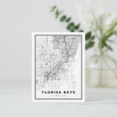Florida Keys Map Postkarte (Stehend Vorderseite)