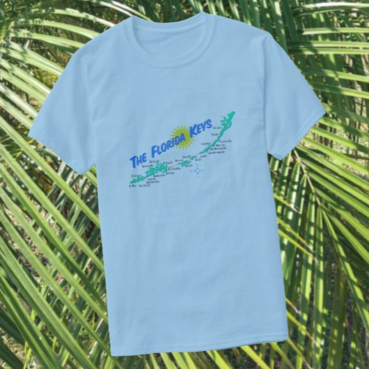 Florida Keys Map Retro-Abbildung T-Shirt