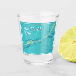 Florida Keys Map Schnapsglas