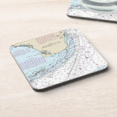 Florida Keys Map Untersetzer (Linke Seite)