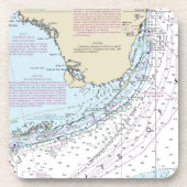 Florida Keys Map Untersetzer (Vorderseite)