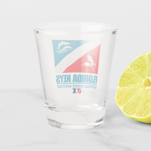 Florida Keys NMS (sq) Schnapsglas (Rückseite)