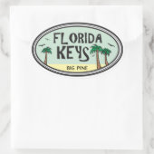 Florida Keys Ovaler Aufkleber (Tasche)