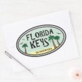 Florida Keys Ovaler Aufkleber (Umschlag)
