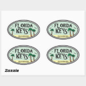 Florida Keys Ovaler Aufkleber (Blatt)