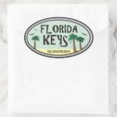 Florida Keys Ovaler Aufkleber (Tasche)