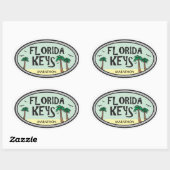 Florida Keys Ovaler Aufkleber (Blatt)