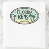 Florida Keys Ovaler Aufkleber (Tasche)