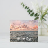 Florida Keys Pastel Ocean Sunset Scene Postkarte (Stehend Vorderseite)