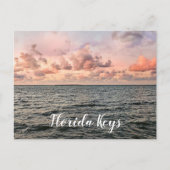 Florida Keys Pastel Ocean Sunset Scene Postkarte (Vorderseite)