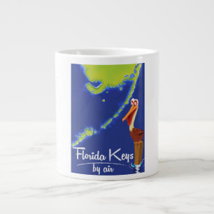 Florida Keys Pelican Vintage Reiseplakat Jumbo-Tasse