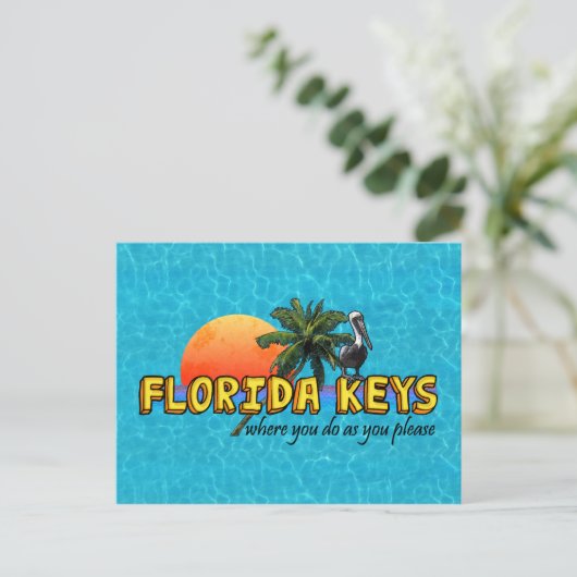 Florida Keys Postkarte (Stehend Vorderseite)