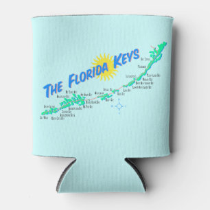 Florida Keys Retrokarte Inselnamen Dosenkühler