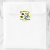Florida Keys Scuba Diving Runder Aufkleber (Tasche)