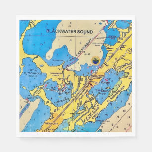 Florida Keys Seekarte Papiertücher Serviette