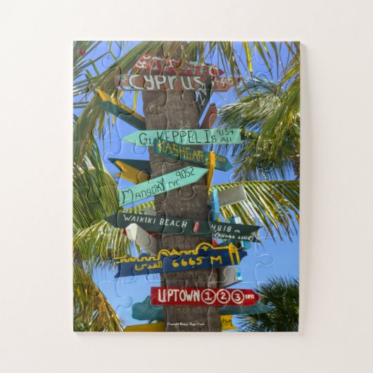 Florida Keys Sign Posts Puzzle (Vertikal)