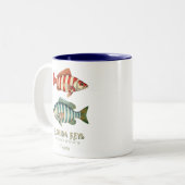 Florida Keys souvenir nautical fish Mug Zweifarbige Tasse (Vorderseite Links)