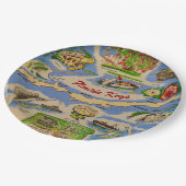 Florida Keys Spaß Papierplatten Pappteller (Schrägansicht)