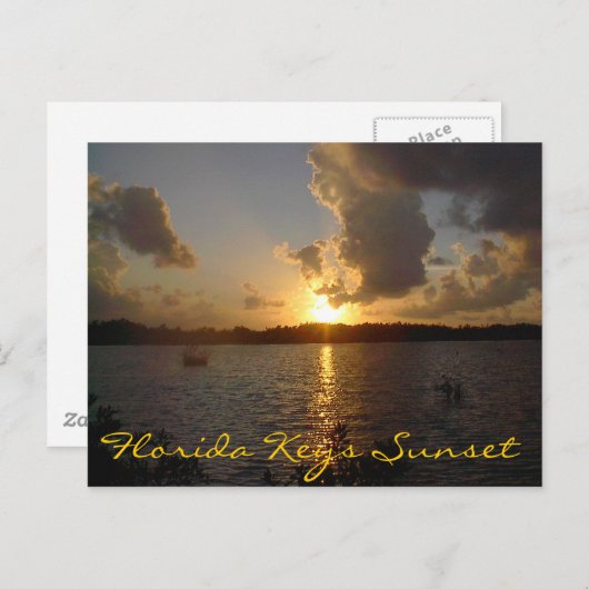 Florida Keys Sunset Postkarte (Vorne/Hinten)