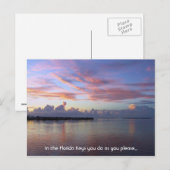 Florida Keys Sunset Postkarte (Vorne/Hinten)