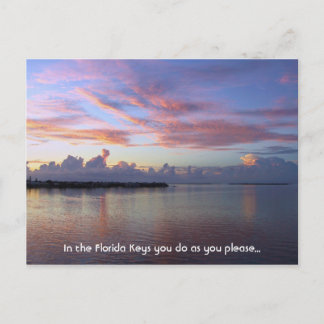 Florida Keys Sunset Postkarte