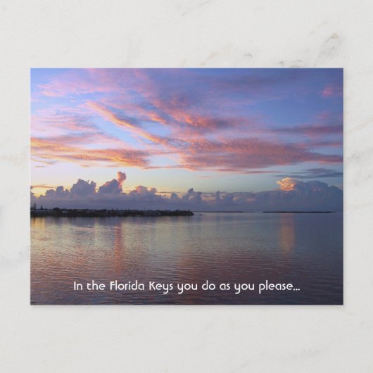 Florida Keys Sunset Postkarte (Vorderseite)