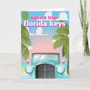 Florida Keys Travel Poster Feiertagskarte
