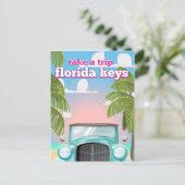 Florida Keys Travel Poster Postkarte (Stehend Vorderseite)