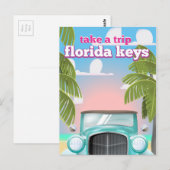 Florida Keys Travel Poster Postkarte (Vorne/Hinten)