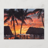 Florida Keys tropischer Sonnenuntergang Postkarte (Vorderseite)