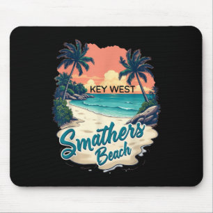 Florida Keys Vintage Key West Smathers Beach  Mousepad
