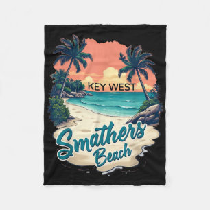 Florida Keys Vintage Key West Smathers Strand Fleecedecke