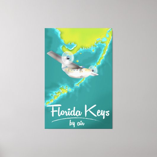 Florida Keys Vintage Reiseplakat Leinwanddruck (Vorderseite)