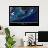 Florida Keys von Space Satellite Map Poster (Heimbüro)