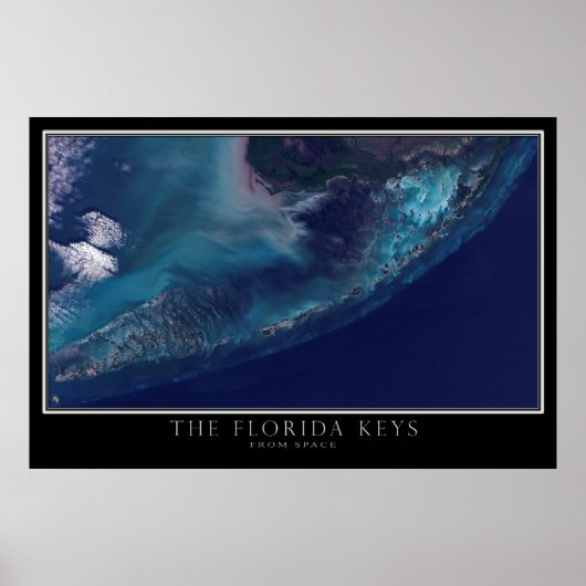 Florida Keys von Space Satellite Map Poster (Vorne)