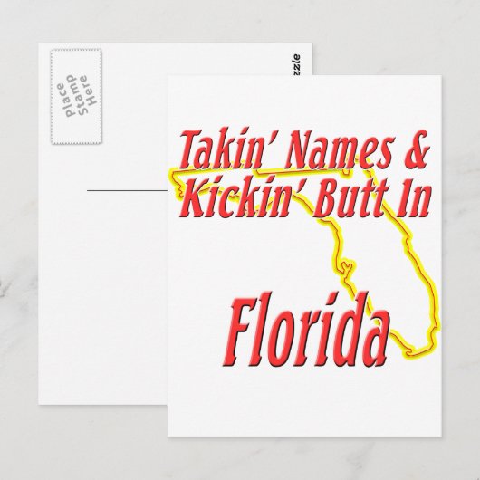 Florida - Kickin-Hintern Postkarte (Vorne/Hinten)